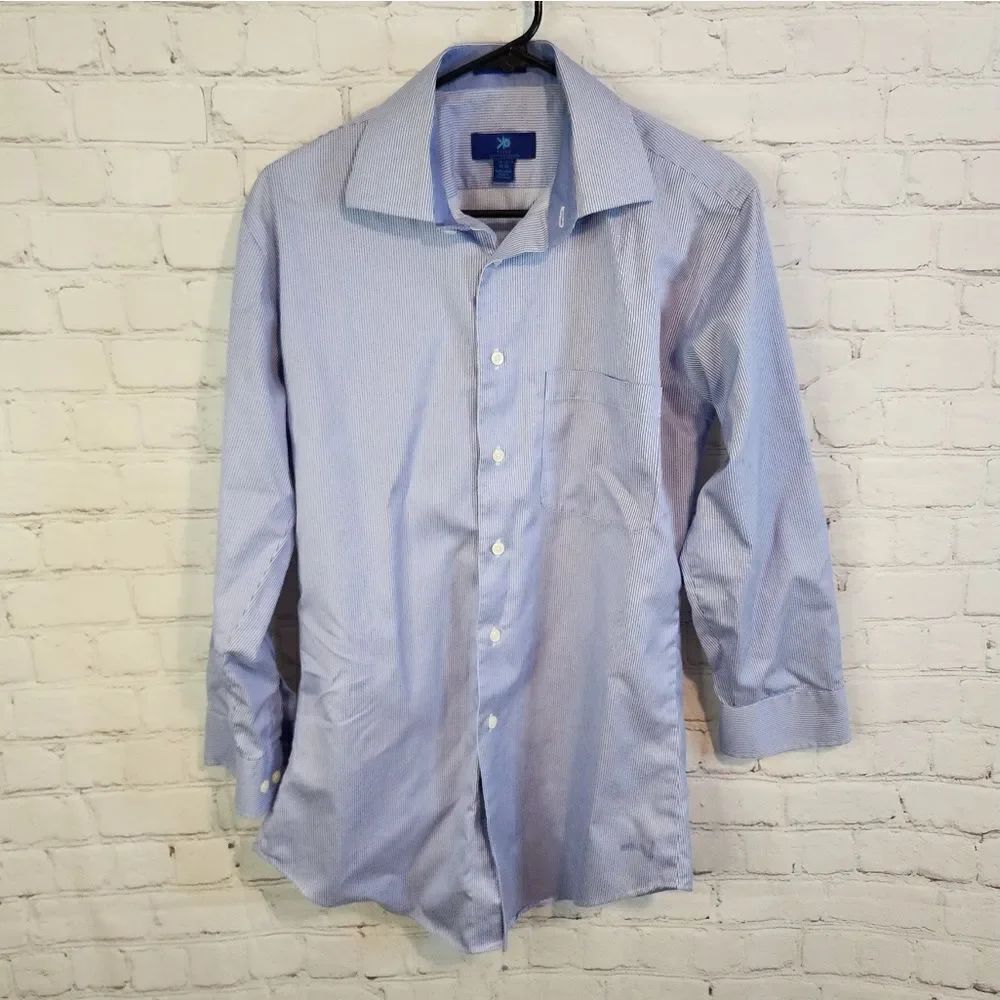 Men's Egara longsleeve button-down shirt, Egyptian cotton, size Medium